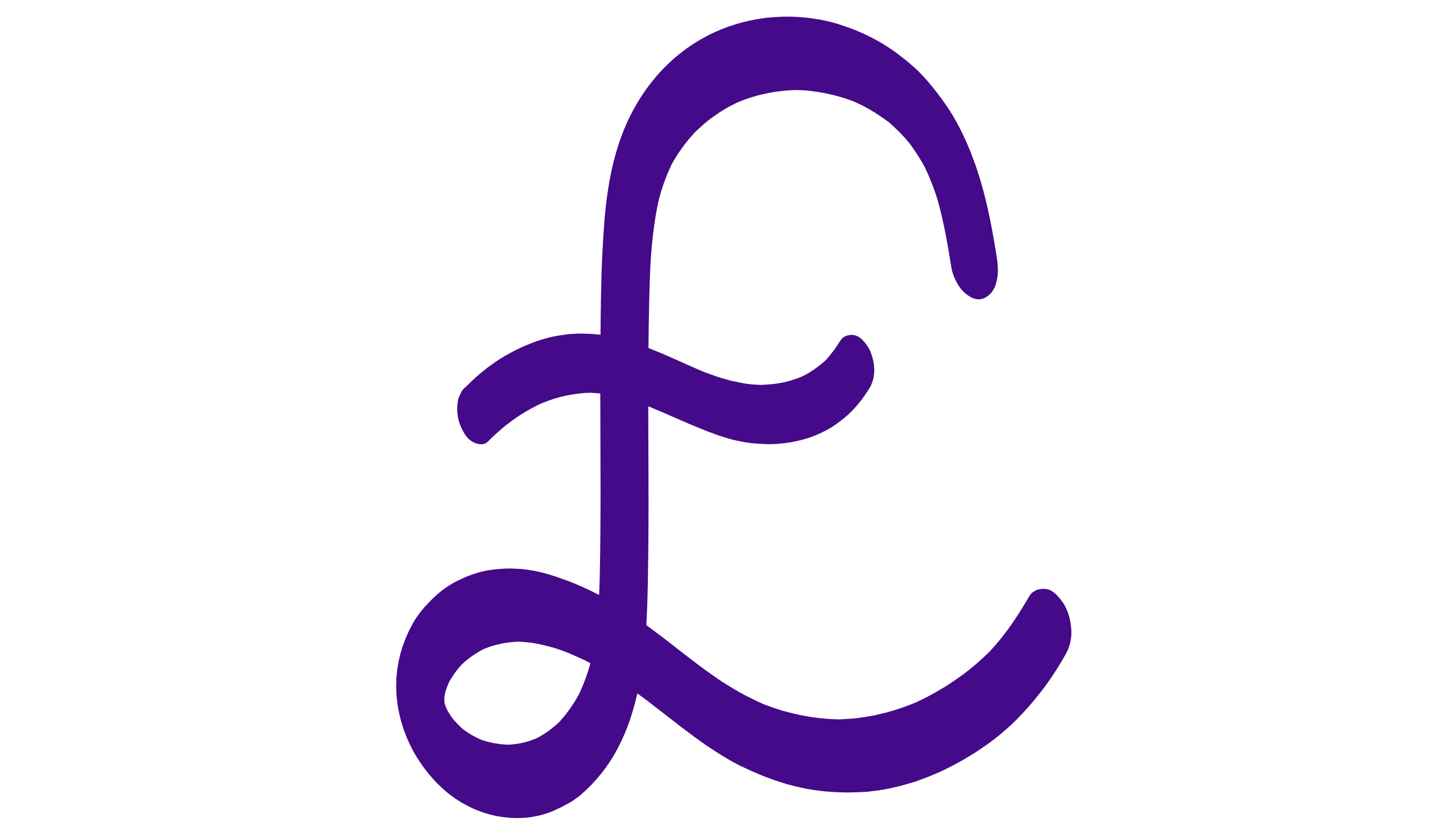 Pound icon lifeline in dark purple