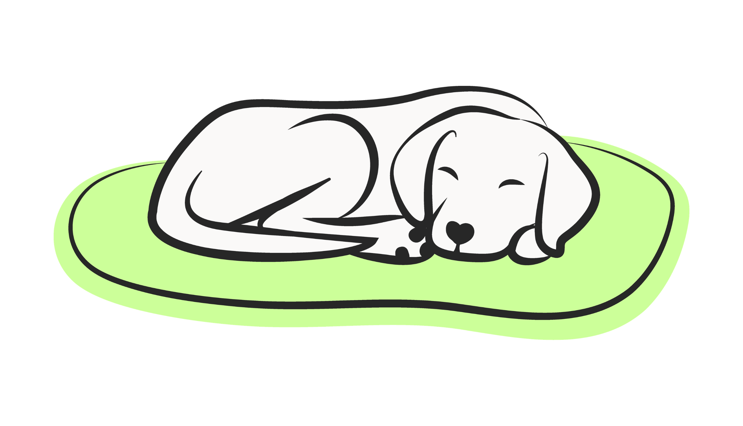 Sleeping dog illustration